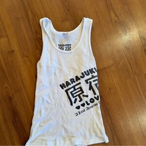 white harajuku tank top